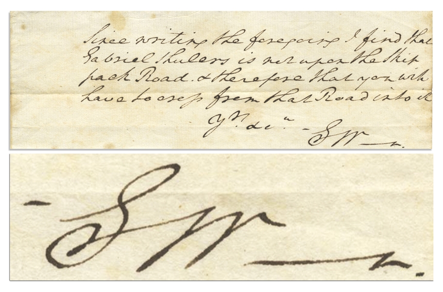 George Washington Autograph Note Signed During the Revolutionary War